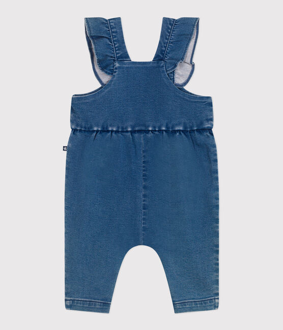Peto largo de tejido denim con elastano para bebé azul BLEU DELAVE