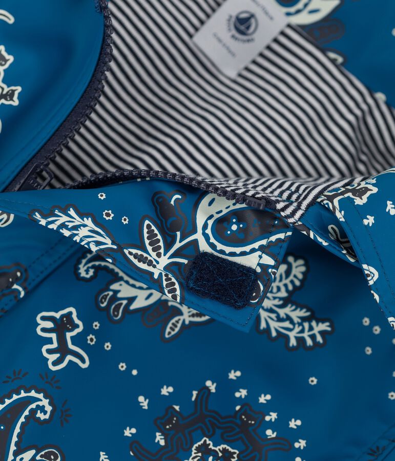 CHUBASQUERO IC&Oacute;NICO RECICLADO DE NI&Ntilde;A/NI&Ntilde;O azul BRASIER/blanco MULTICO