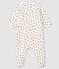 Pijama de muletón con estampado de zorro para bebé blanco MARSHMALLOW/blanco MULTICO