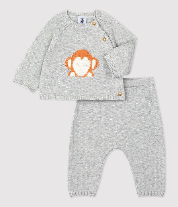 Conjunto de 2 piezas de Jacquard de punto ecol&oacute;gico para beb&eacute; BELUGA CHINE