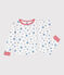 Pijama infantil de algodón con estampado de estrellas blanco MARSHMALLOW/azul ALASKA