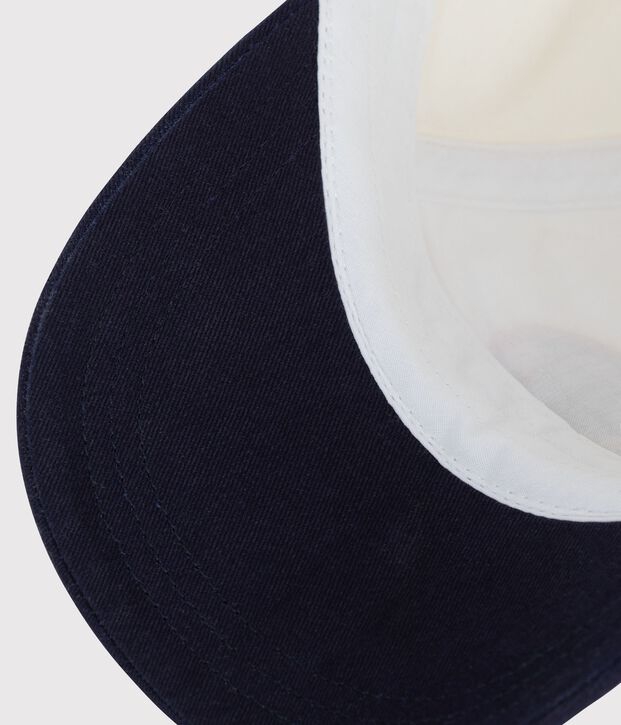Sombrero de algod&oacute;n para beb&eacute; azul/azul
