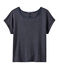 Camiseta de lino brillante para mujer azul SMOKING