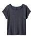 Camiseta de lino brillante para mujer