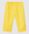 Pantalón de gasa de algodón ecológico para bebé amarillo ORGE