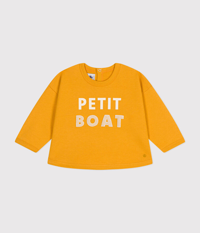 Sudadera de mulet&oacute;n de beb&eacute; amarillo