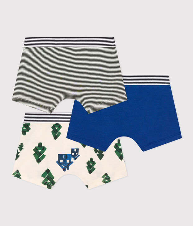 Juego de 3 b&oacute;xers de algod&oacute;n caba&ntilde;a para ni&ntilde;o multicolor