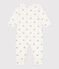 Pijama de algodón con ranas para bebé blanco MARSHMALLOW/blanco MULTICO