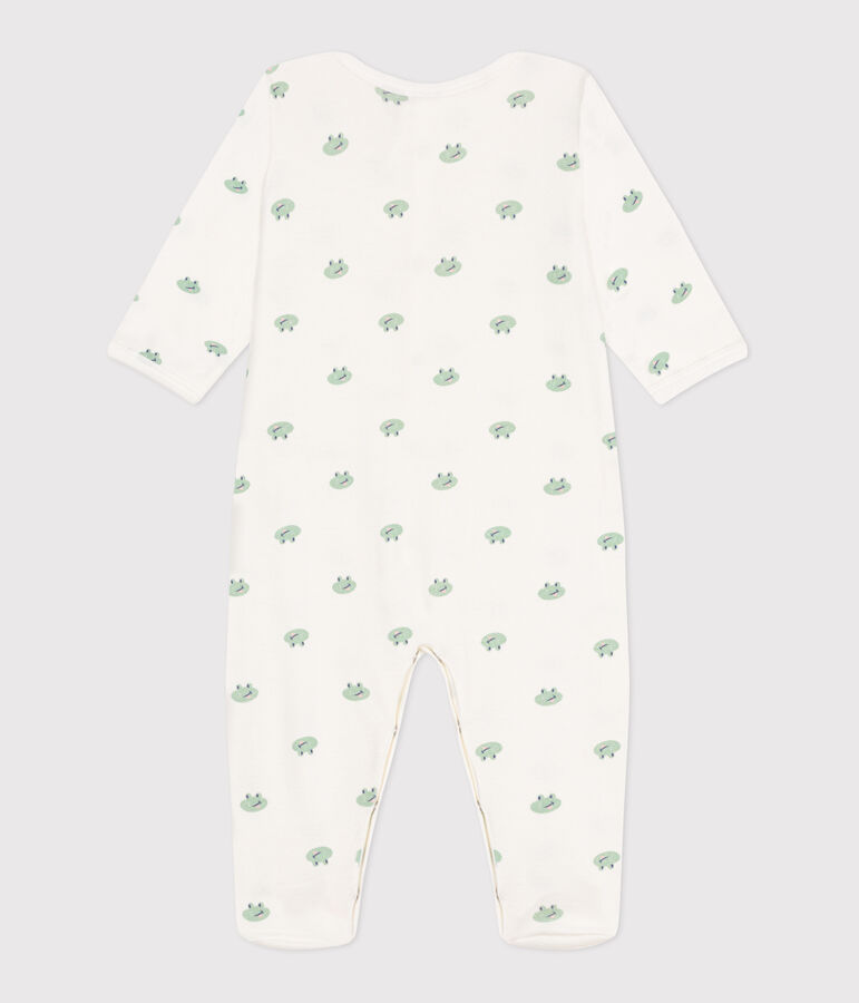 Pijama de algod&oacute;n con ranas para beb&eacute; blanco/multicolor