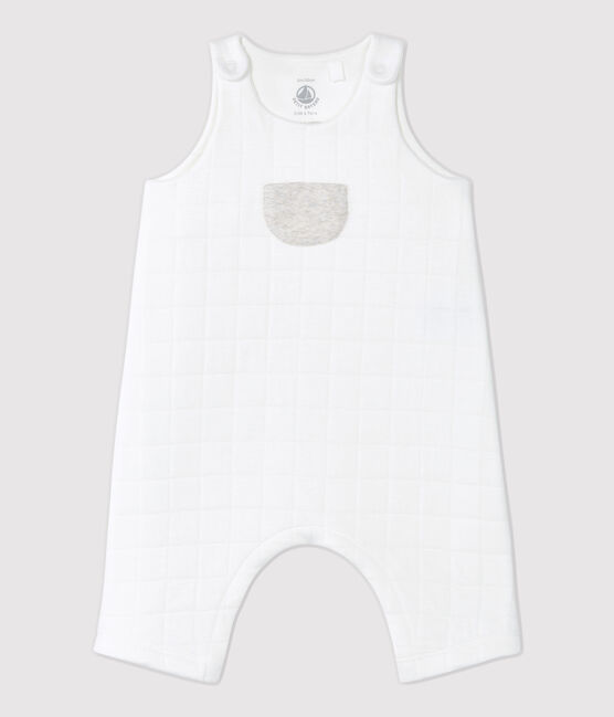 Peto de bebé acolchado de algodón orgánico blanco MARSHMALLOW