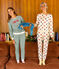Pijama milrayas de algodón de mujer EVERGREEN/ MARSHMALLOW