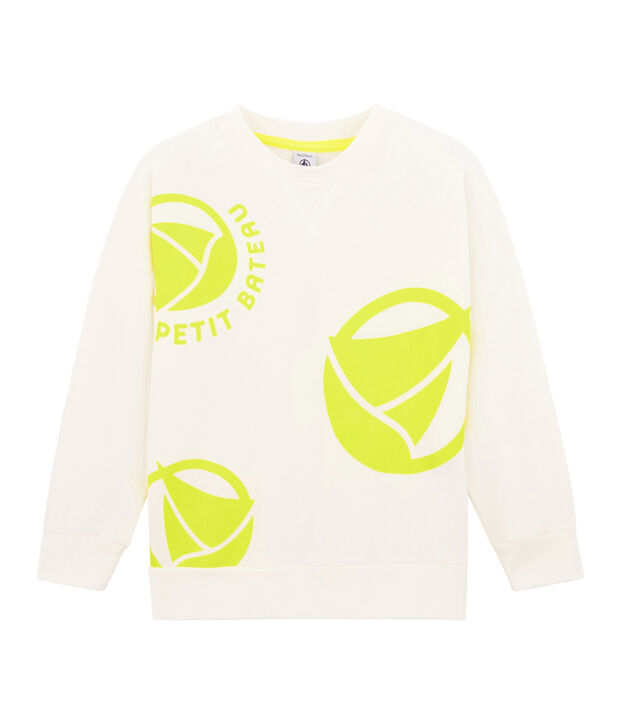 Sudadera de ni&ntilde;o - ni&ntilde;o blanco/amarillo