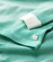 Pijama snugfit milrayas de niño de algodón orgánico verde PIVERT/blanco MARSHMALLOW