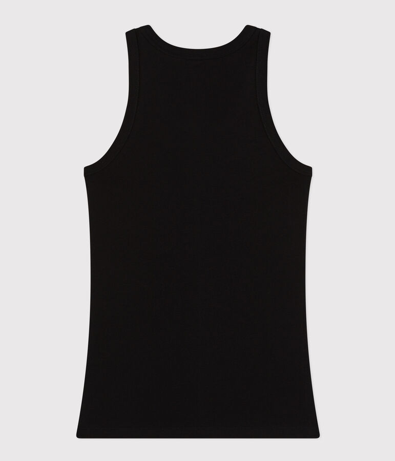 Camiseta de tirantes L'ICONIQUE de algod&oacute;n biol&oacute;gico de mujer negro