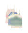Lote de 3 camisetas de tirantes nina blanco .