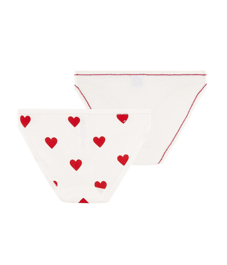 Lote de 2 braguitas de corazones para mujer multicolor