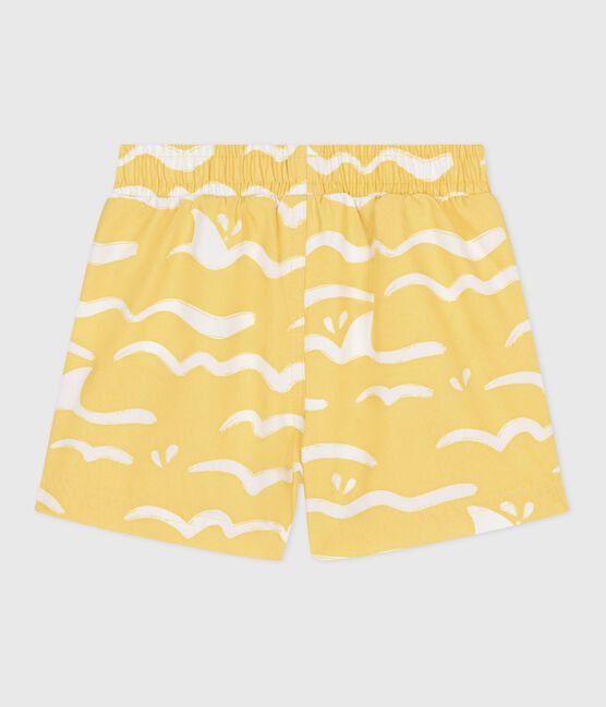 Bañador con estampado de tiburón para bebé amarillo ORGE/blanco MARSHMALLOW