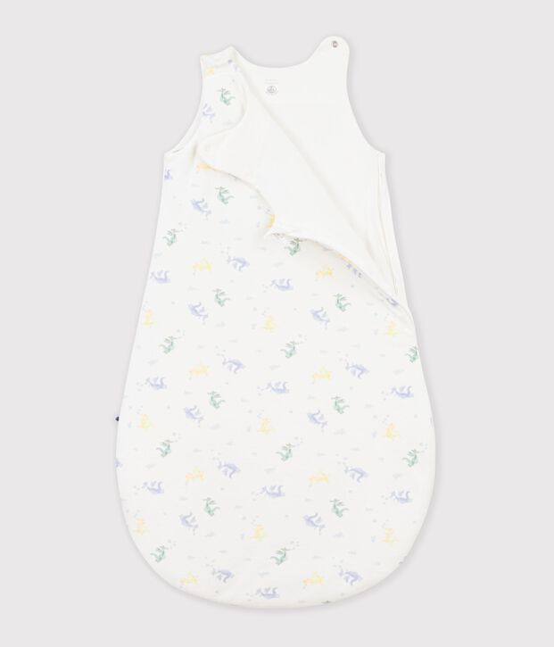 Saco para beb&eacute; de algod&oacute;n con estampado de dragones TOG 3 blanco/multicolor