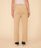 Pantalón de algodón mujer beige FACILE
