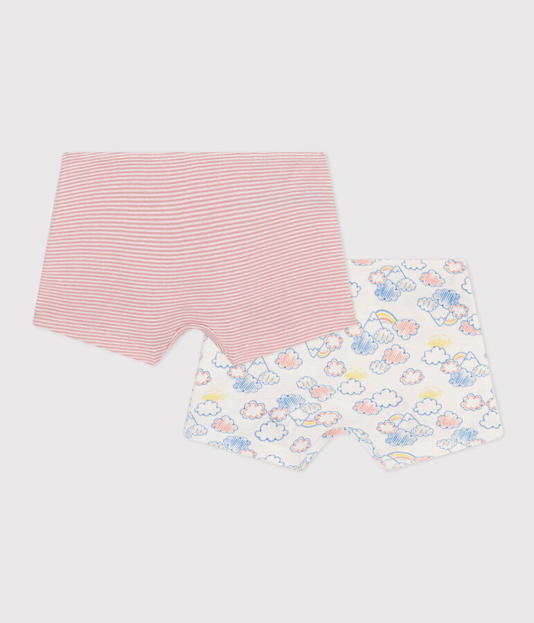 Juego de 2 culottes infantiles con arco&iacute;ris de algod&oacute;n multicolor