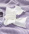 Blusa de manga corta para bebé niña violeta REAL/blanco MARSHMALLOW