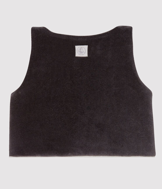 Chaleco para bebé de terciopelo gris CAPECOD