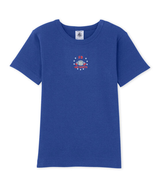 Camiseta de niño con un motivo estampado azul Peter