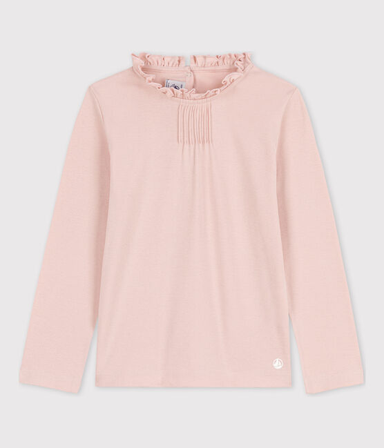 Camiseta de algodón de manga larga de niña rosa SALINE