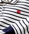 Polo de algodón de bebé. blanco MARSHMALLOW/azul SMOKING