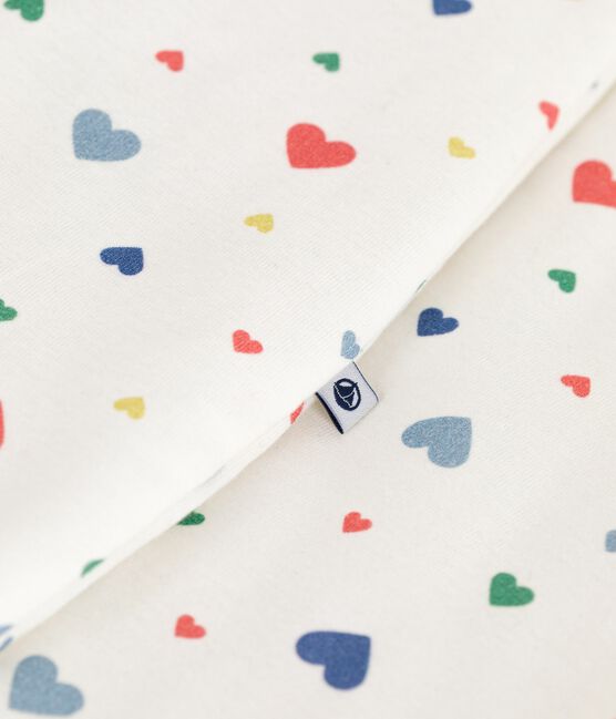 Saco para bebé de algodón con estampado de corazón TOG 2 blanco MARSHMALLOW/blanco MULTICO