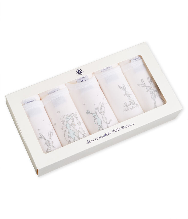 Lote de 5 bodis de manga larga para beb&eacute; mixto multicolor