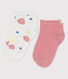 Juego de 2 pares de calcetines de niña