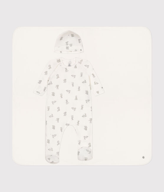 Lote de 3 artículos de algodón para bebé blanco MARSHMALLOW/gris GRIS