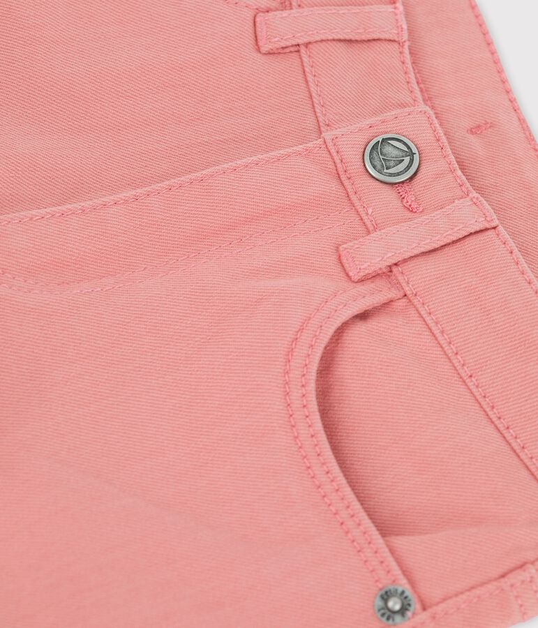 Shorts de tejido vaquero para ni&ntilde;a rosa