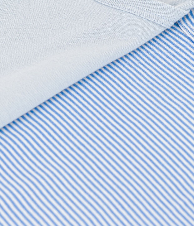 Juego de 2 camisetas infantiles b&aacute;sicas de algod&oacute;n de manga corta multicolor