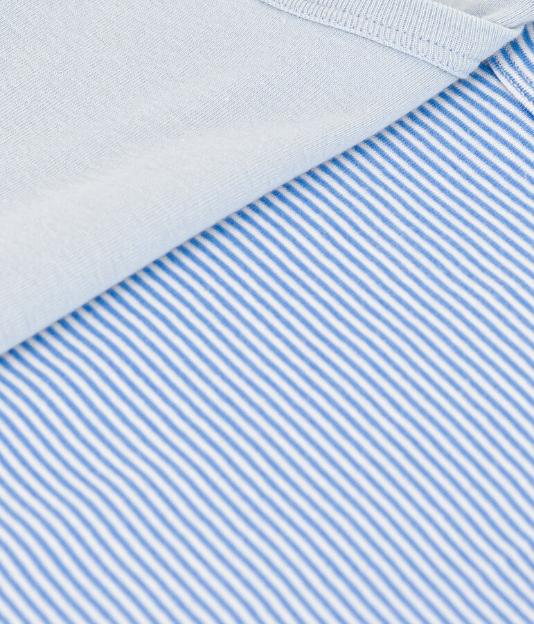 Juego de 2 camisetas infantiles b&aacute;sicas de algod&oacute;n de manga corta multicolor