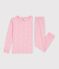 Pijama infantil muy ajustado de algod&oacute;n con estampado rosa/multicolor