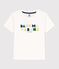 Camiseta de manga corta de algodón de niño blanco MARSHMALLOW