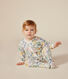 Pijama de terciopelo con estampado de flores para bebé