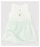 Vestido-body de vichy de bebé niña de algodón ecológico blanco MARSHMALLOW/azul HAITI