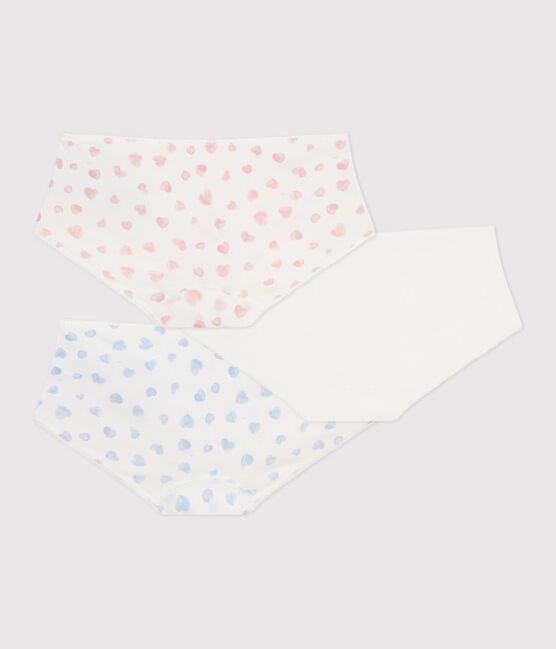 Juego de culottes infantiles de algodón con estampado de corazones variante 1