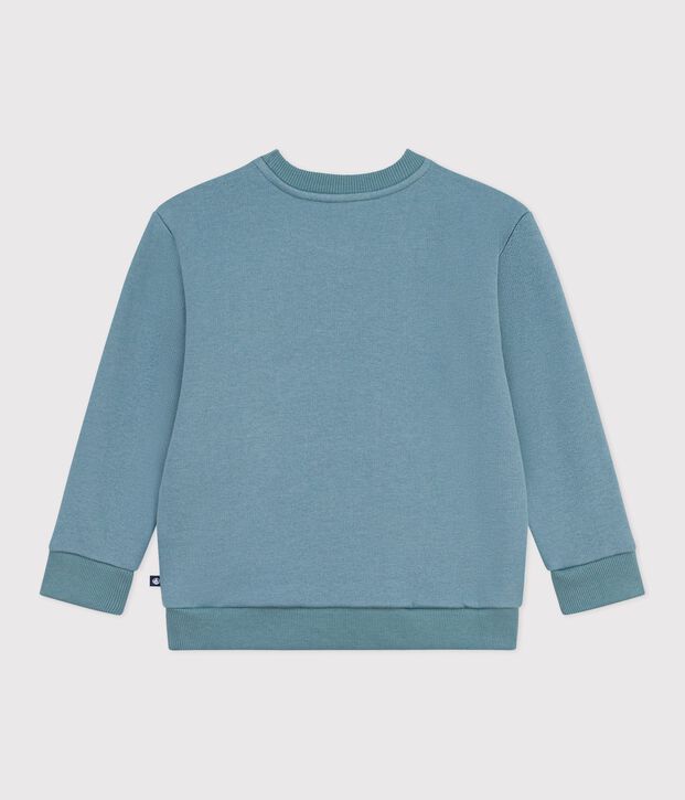 Sudadera infantil de algod&oacute;n con estampado azul