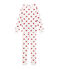 Pijama de punto para chica blanco MARSHMALLOW/rojo TERKUIT