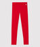 Leggings de punto de elastano de niña rojo TERKUIT