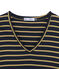 Camiseta de manga larga para mujer azul SMOKING/amarillo BRINDILLE SATIN