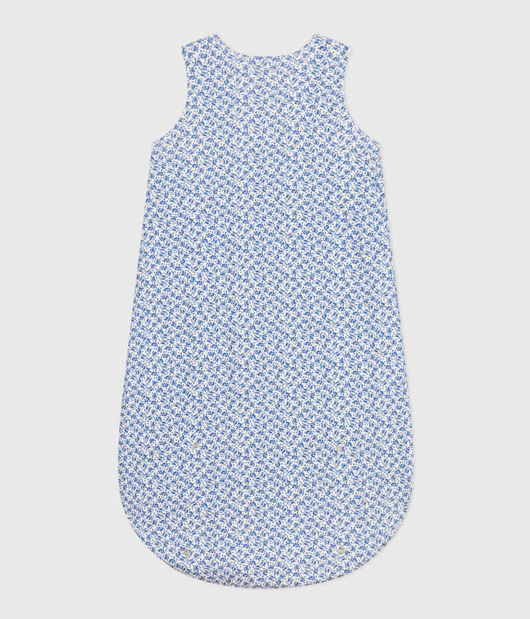 Saco de algod&oacute;n con flores para beb&eacute; TOG 2 blanco/azul