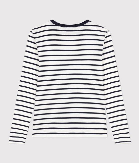 Camiseta L'ICONIQUE de algodón con cuello redondo para mujer blanco MARSHMALLOW/azul SMOKING