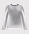 Camiseta L'ICONIQUE de algodón con cuello redondo para mujer blanco MARSHMALLOW/azul SMOKING