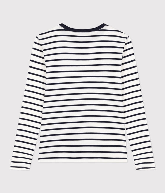 Camiseta L'ICONIQUE de algodón con cuello redondo para mujer blanco MARSHMALLOW/azul SMOKING