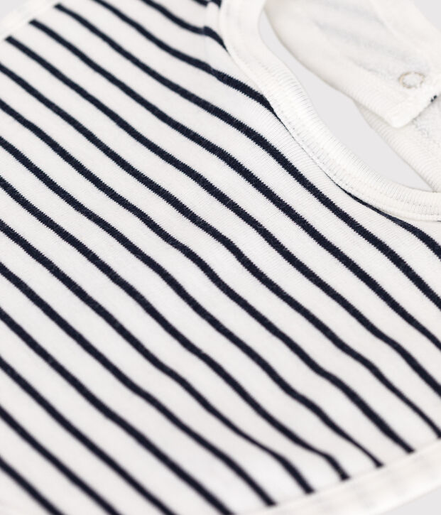 Babero para beb&eacute; blanco/azul